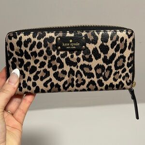 NWT kate spade cheetah wallet